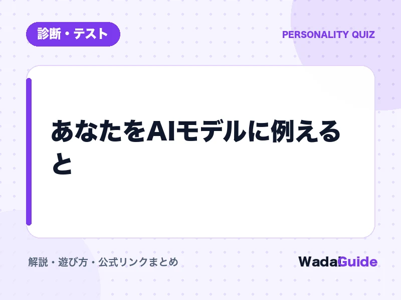 Browser window showing the Which AI Model Are You quiz result screen with a model name and a short persona description
